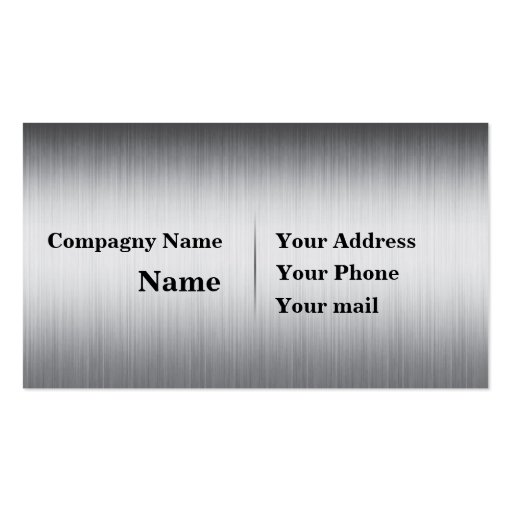 Brushed metal business card template (front side)