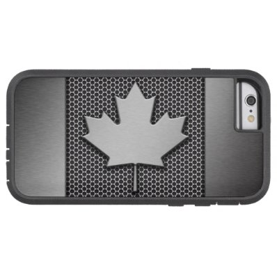 Brushed Metal Canadian Flag Tough Xtreme iPhone 6 Case