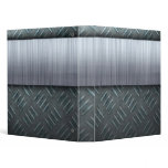 Brushed Metal Diamond Plate Template 3 Ring Binder