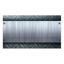 Brushed Metal Diamond Plate Template Business Card Template