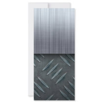 Brushed Metal Diamond Plate Template Rack Cards