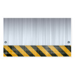 Brushed Metal Hazard Construction Layout Business Card
