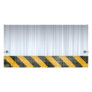 Brushed Metal Hazard Construction Layout Personalized Photo Card