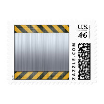 Brushed Metal Hazard Construction Layout Stamp