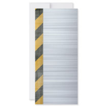 Brushed Metal Hazard Construction Layout Custom Rack Cards