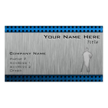 Brushed metal-look Baseball Business Card Template