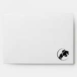 Brushed Metal-look; Blue Equestrian Envelope