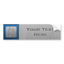 Brushed Metal-look Boxing Bumper Stickers