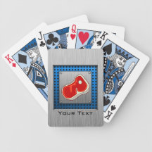 Brushed Metal-look Butcher Steak Bicycle Card Deck