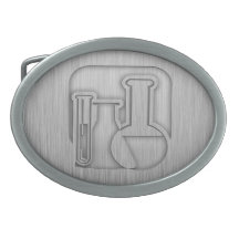 Brushed Metal-look Chemistry Belt Buckles