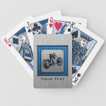 Brushed Metal-look Chopper Bicycle Playing Cards