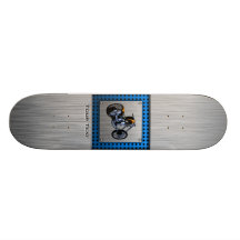 Brushed Metal-look Chopper Skateboard Deck