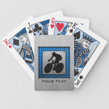 Brushed metal look Cycling Bicycle Poker Cards