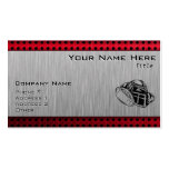 Brushed metal look Football Business Cards