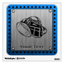 Brushed metal look Football Player Room Graphics