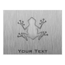 Brushed Metal look Frog Post Card