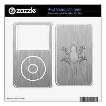 Brushed Metal look Frog Skins For iPod Video 5G