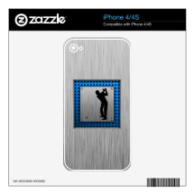 Brushed metal look Golf Skin For iPhone 4S