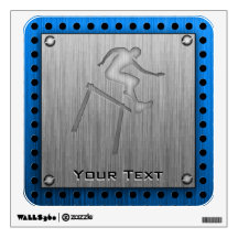 Brushed Metal-look Hurdler Room Decal