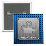 Brushed Metal-look Movie Camera Buttons