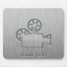 Brushed Metal-look Movie Camera Mousepad