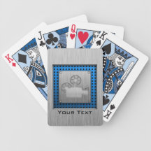 Brushed Metal-look Movie Camera Playing Cards
