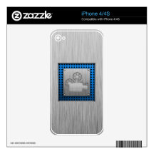 Brushed Metal-look Movie Camera Decals For The iPhone 4S