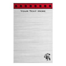 Brushed metal look Paintball Stationery Paper