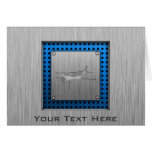 Brushed Metal-look Plane Card