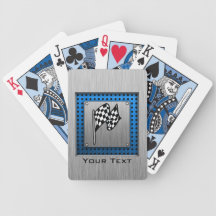 Brushed metal look Racing Flag Deck Of Cards