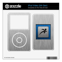 Brushed Metal look Running Decal For The iPod Video