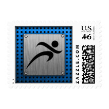 Brushed Metal look Running Stamp