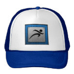 Brushed Metal look Running Trucker Hats