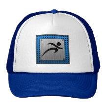 Brushed Metal look Running Trucker Hats