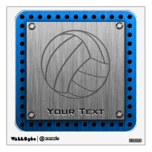 Brushed Metal-look Volleyball Wall Skins