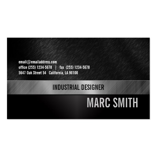 Brushed Metal Print Business Card Two Sided (front side)