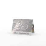 Brushed Metal Silver (25th) Anniversary Invitation cards
