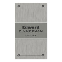 Brushed Metal: Silver Textured Business Card