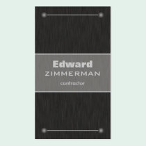 Brushed Metal: Titanium Textured Business Card business cards
