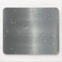 brushed metal waterdrops mousepads by hospitalera brushed metal waterdrops mousepads
