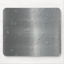 brushed metal waterdrops mousepads by hospitalera brushed metal waterdrops mousepads