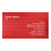 Brushed Red Business Cards