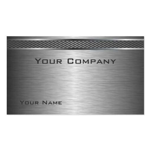 Brushed Silver Corporate  Business Card (front side)
