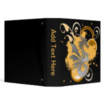 Brushed Silver Graphic Dragon Tattoo Planner 3 Ring Binders