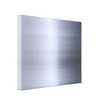 Brushed Silver Metal Textured Stretched Canvas Print