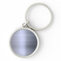 Brushed Silver Metal Textured Keychains