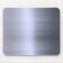 Brushed Silver Metal Textured Mouse Pad