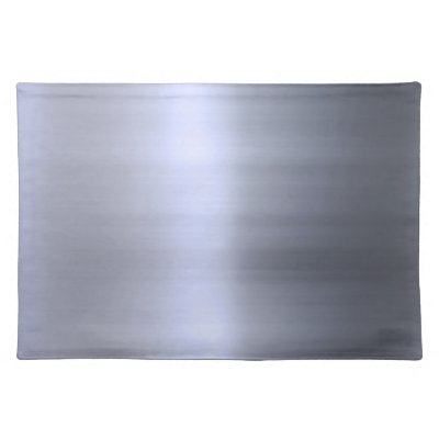 Brushed Silver Metal Textured Placemat