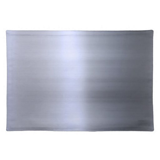Brushed Silver Metal Textured Placemat Zazzle