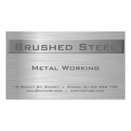 Brushed Steel Business card (front side)